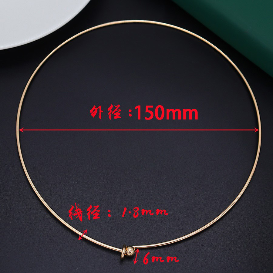 Iron wire open bead collar DIY ancient style hanfu accessories cross-border hot sale clavicle chain ring electrophoresis electroplating