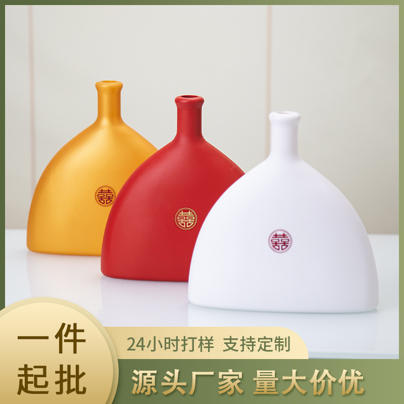 Производители источников плоское пластиковое ведро красные украшения удачи красный фрукт богатый фрукт декоративная праздничная ваза сшивания