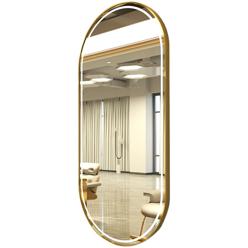 Internet Celebrous Barber Shop Hairdressing Mirror Table Salon Trendy Shop Single-sided Wall Mirror Simple Hairdressing Mirror with Light Special for Hair Salon