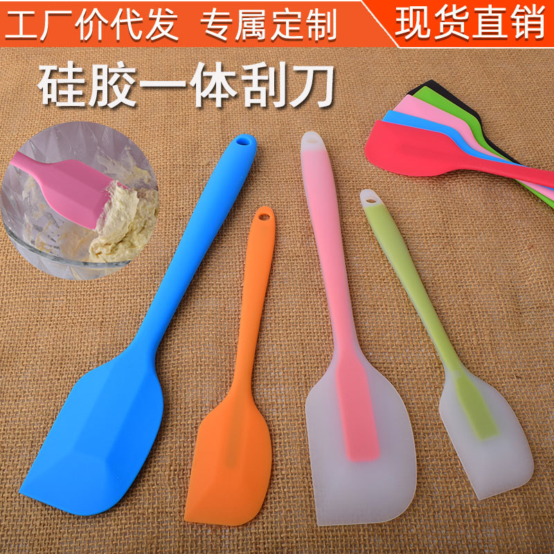 Универсальный прозрачный силиконовый шпатель для смешивания крема, масла, резиновый шпатель, шпатель для выпечки тортов