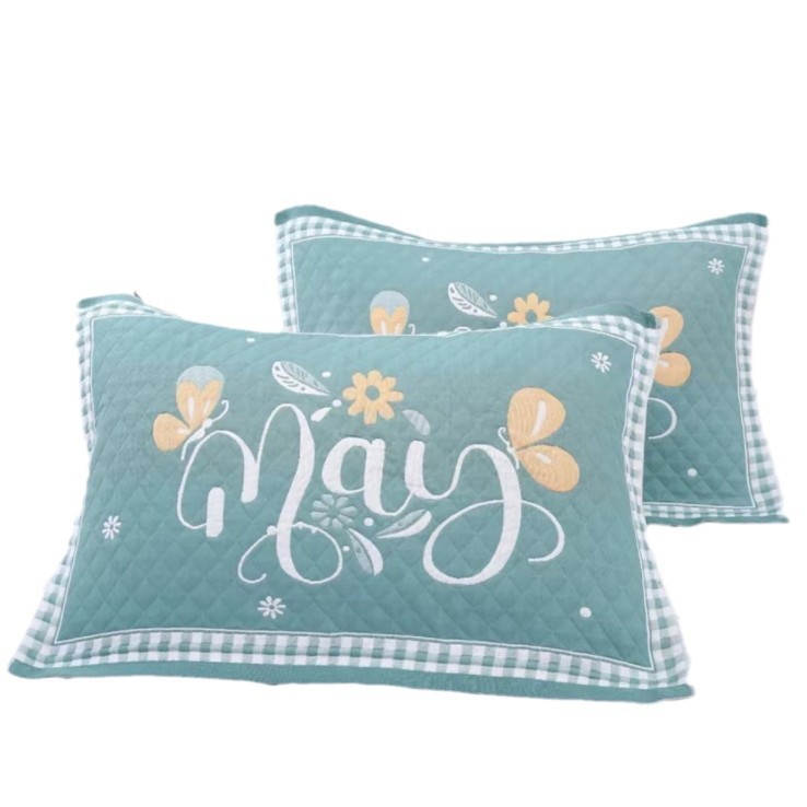 Cotton Pillow Towel Large Extra-large Thickened Three-layer Gauze Student Household Couple Dirty-resistant Sweat-absorbent Four Seasons Single Pillow Headscarf