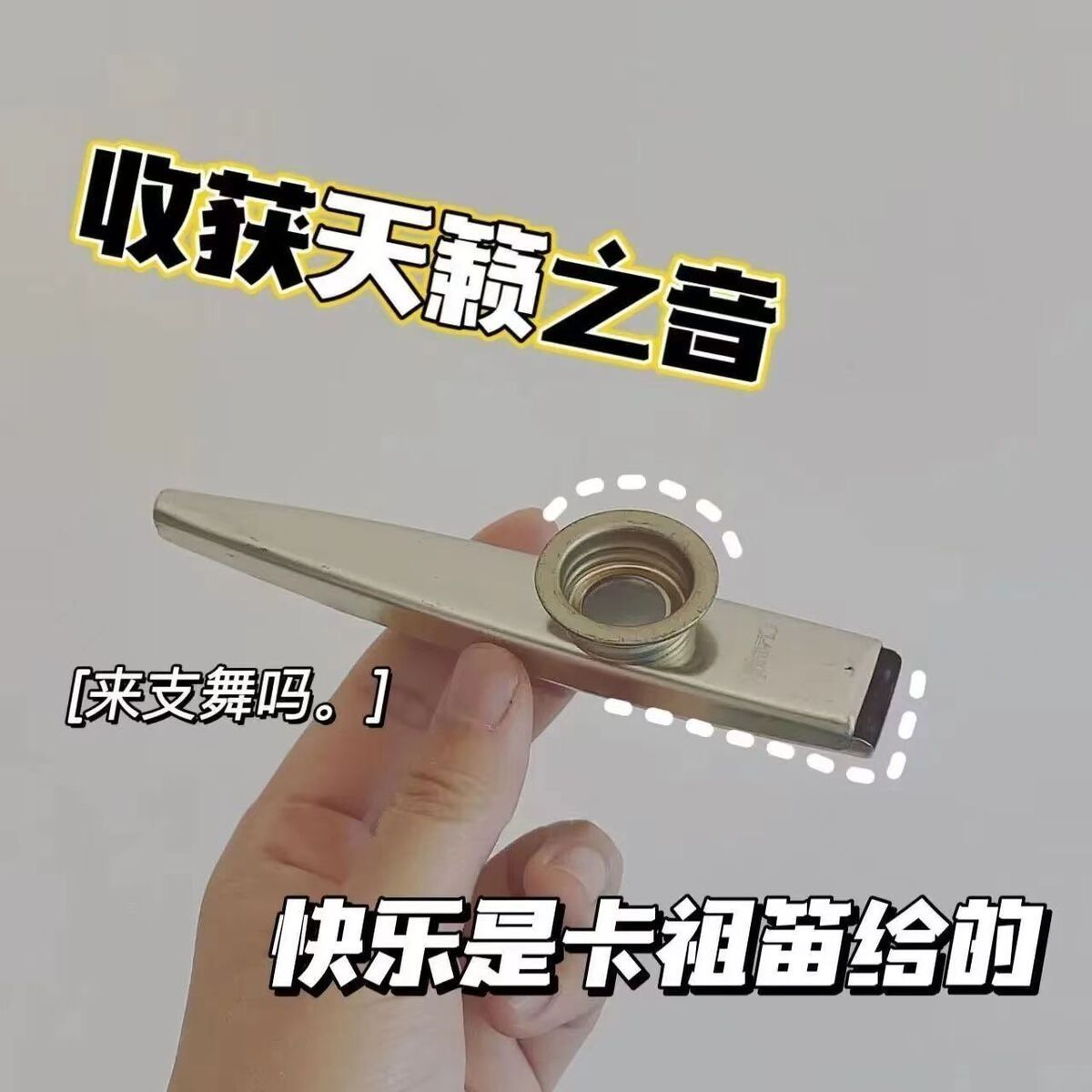 Beginner's Metal Kazoo Performance-Grade Small Niche New Flute Zero-Based Simple and Easy-To-Learn Accompaniment Instrument
