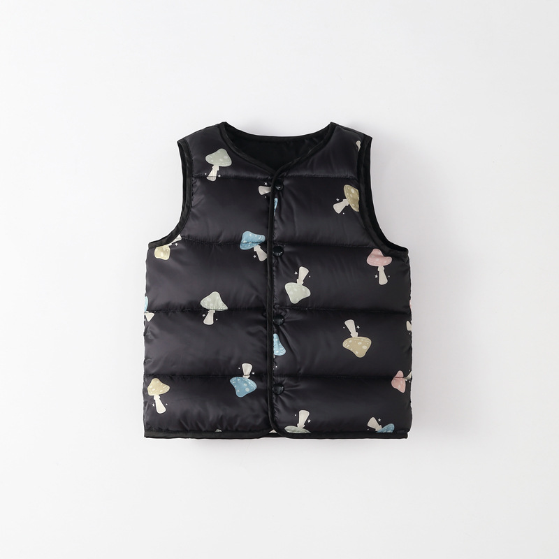 90% White Duck down Kidsren's down Vest Autumn and Winter Baby Thermal Vest Small and Medium-Sized Kidsren's Male and Female Baby down Vest