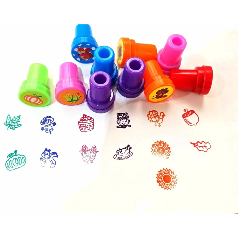 Thanksgiving Seal Autum Maple Leaf Thanksgiving Turkey Seal Creative Children's Cartoon Plastic Seal