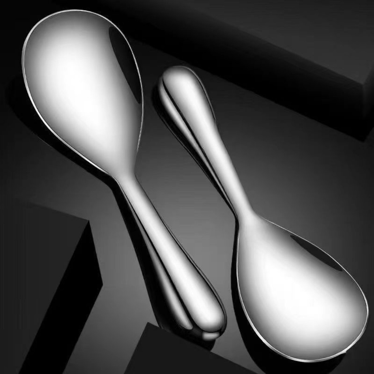 Cross-border Stainless Steel Rice Spoon Extra Thick Rice Spoon Rice Non-stick Rice Spoon Spade Rice Home Rice Spoon