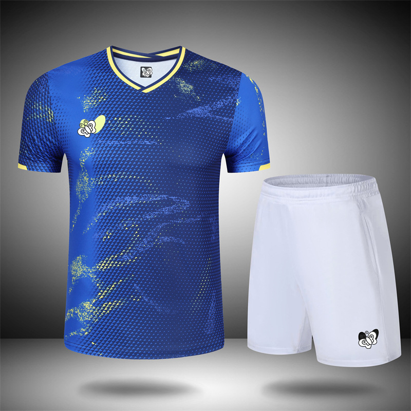 New Table Tennis Clothing Tops for Men and Women, Quick-Drying Sportswear, Kidsren's Student Table Tennis Training Clothing Group Purchase 21095