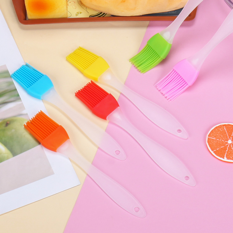 Silicone oil brush small size split lint-free barbecue seasoning brush high temperature baking oil brush plastic handle barbecue brush