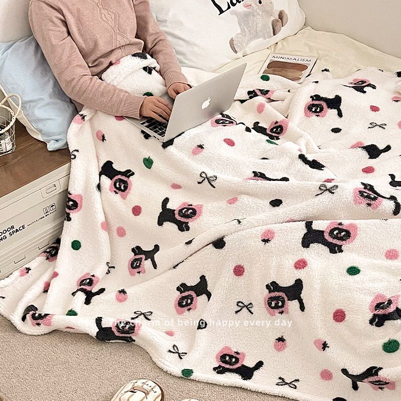 Уютное одеяло Ins, теплый шарф для офиса, утолщенное одеяло для четырех сезонов, для студентов, кондиционированное одеяло