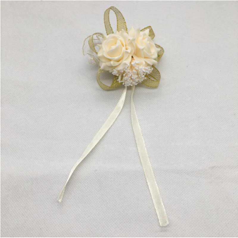 Wholesale Wedding Supplies Wedding Wrist Flower Bride Bridesmaid Sister Group Wrist Flower Kidsren Dance Performance Bracelet