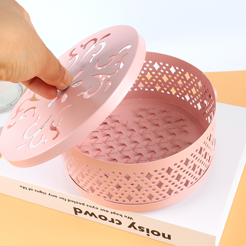 Iron Mosquito-repellent Incense Panel Holder Home Artifact Mosquito-repellent Incense Rack Fireproof Anti-scalding with Lid Large Creative Fragrance Box Incense Burners