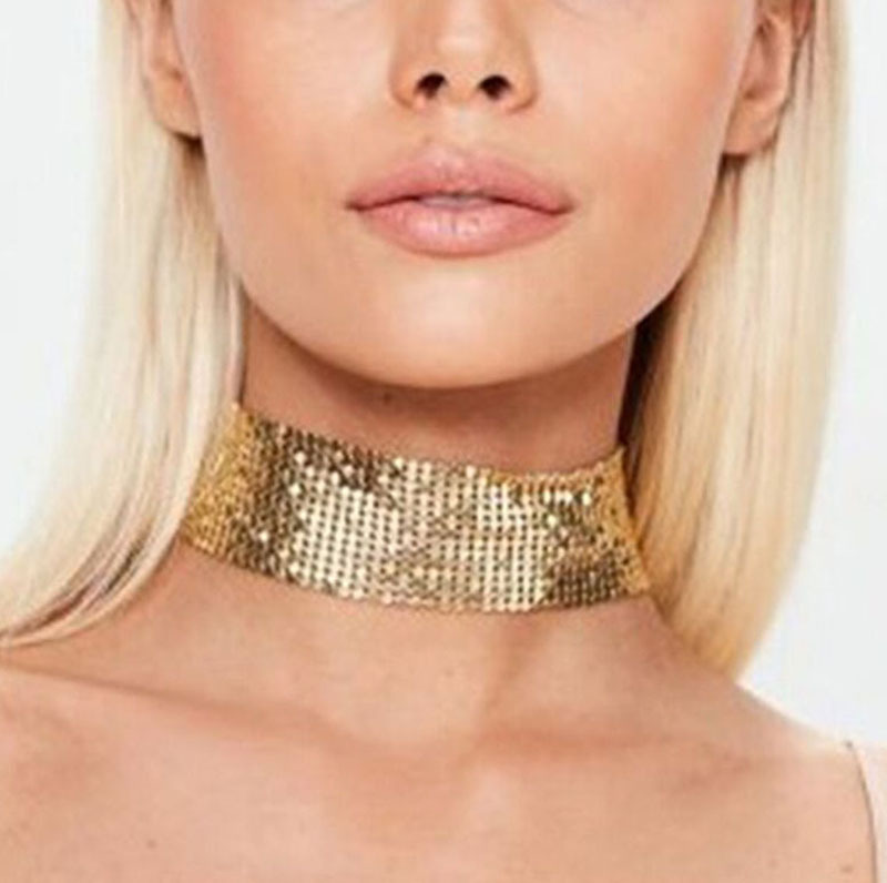 Дизайнерское украшение в стиле панк, сексуальный чокер с цепочкой, экстравагантное металлическое ожерелье в европейском и американском стиле