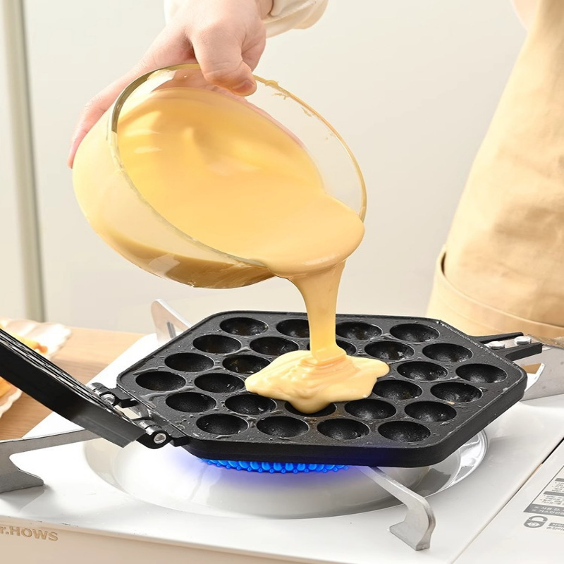Egg Waffle Mold Commercial Stall Egg Waffle Maker Baking Pan Machine Household Gas Electric Egg Waffle Biscuit Machine Cake Mold