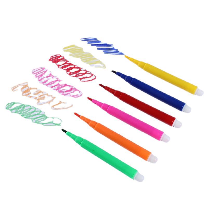 Children's Graffiti Mini Watercolor Pen suit 4 Color 6 Color 12 Color Watercolor Pen DIY Graffiti Toy Accessories Brush