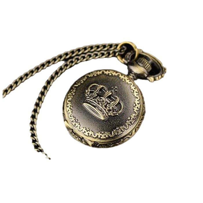 Creative Retro Flip Pocket Watch, Personalized Three-Dimensional Carved Old-Fashioned Necklace Watch, Commemorative Quartz Watch Gift for Male and Female Students