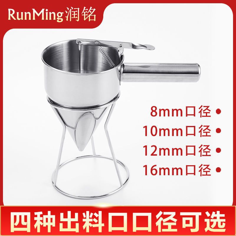 Оптовая ложка для теста из нержавеющей стали с ручкой и большим диаметром, диспенсер для жидкости, для выпечки тортов