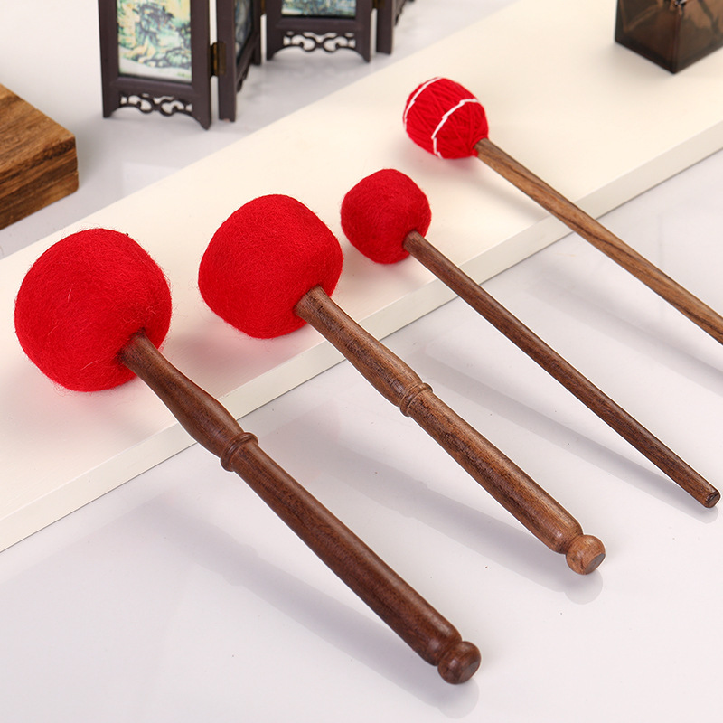 Nepal Song Pot Buddha Tone Pot Full Moon Pot Knocking Stick Wooden Leather Stick Accessories Anti-Slip Pad Grinding Stick Hammer Various Sizes