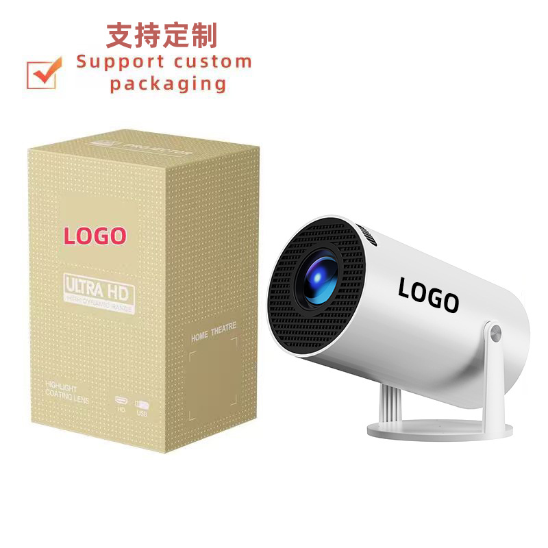 Cross-Border Projector for Home Use, Portable Screen Projection, 4K Smart High-Definition Projector, Small Outdoor Camping Mobile Phone Projection