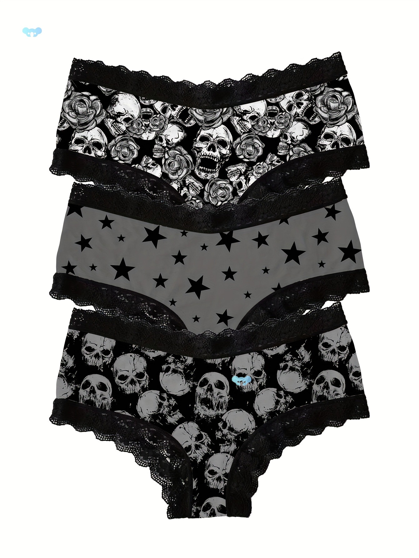 Темная звезда череп 3D печать молочный шов контрастное кружево кросс-бодер