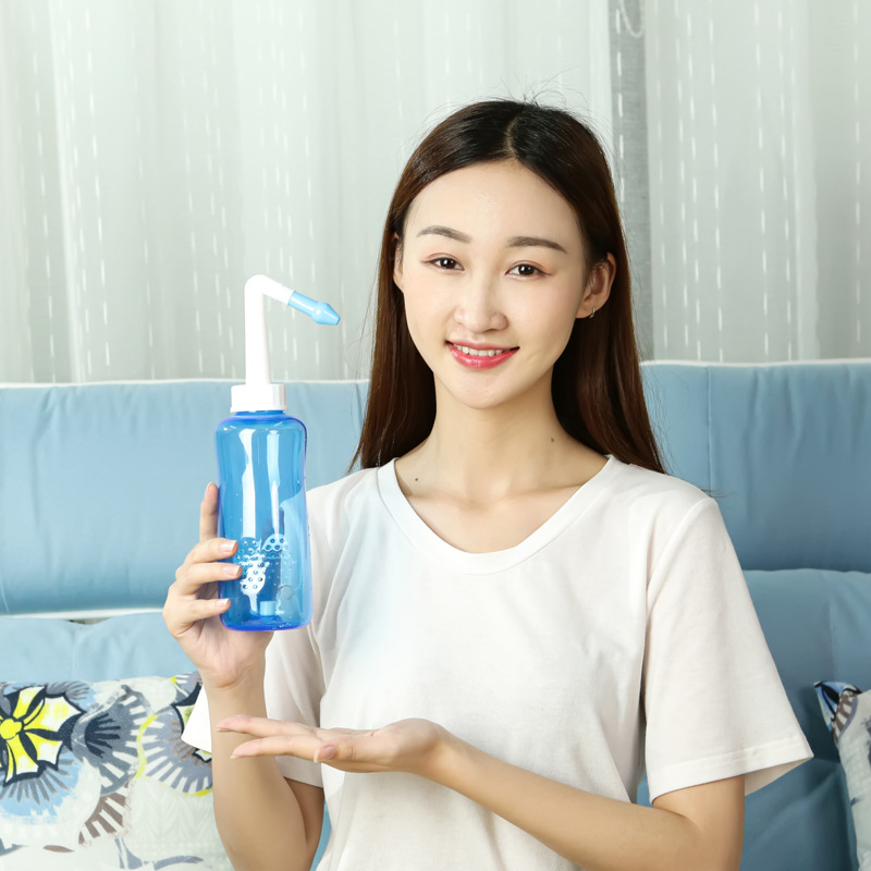 Nasal Irrigator Nasal Pot Adult Children Manual Nasal Irrigator Nose Nasal Saline Cleaning Medical 300ml