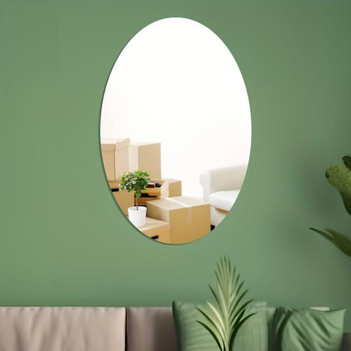 Acrylic Mirror Wall-Mounted Self-Adhesive Full-Body Mirror Bedroom Dormitory Bathroom Splicing Dressing Mirror High-Definition Soft Mirror