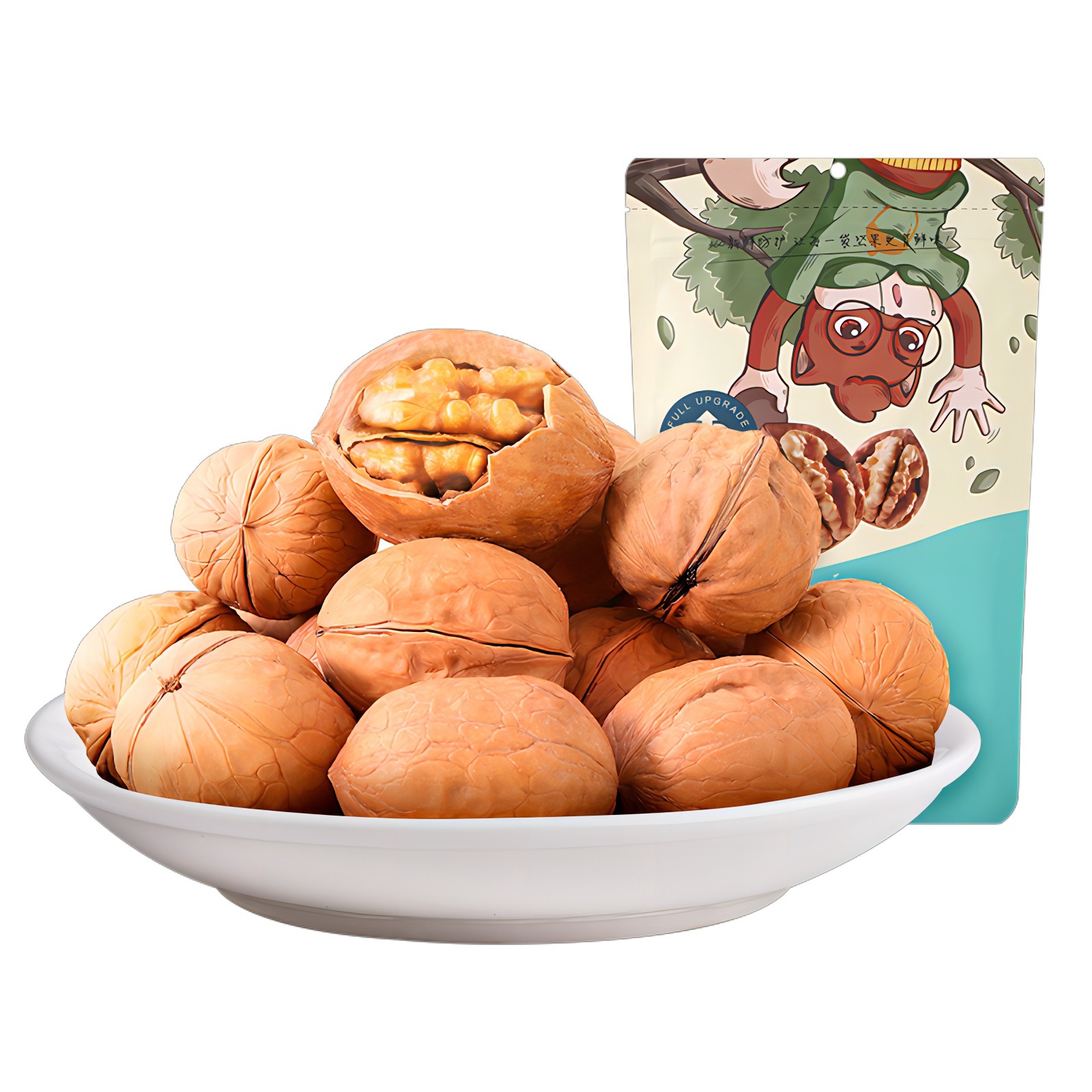 [Three Squirrels Paper Walnut 120g] Daily Snack Nuts Fried Special Dried Fruit Thin Walnut