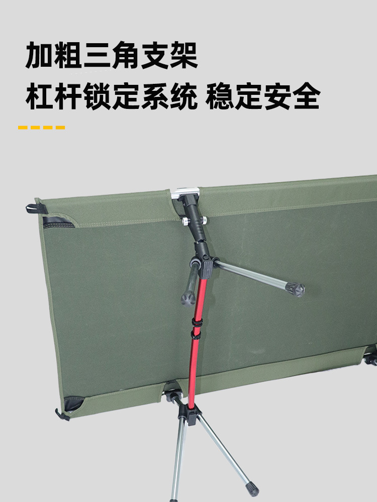 Folding Bed Camping Cot Single Person Nap Office Recliner Aluminum Alloy Companion Bed Camping Foldable Lightweight