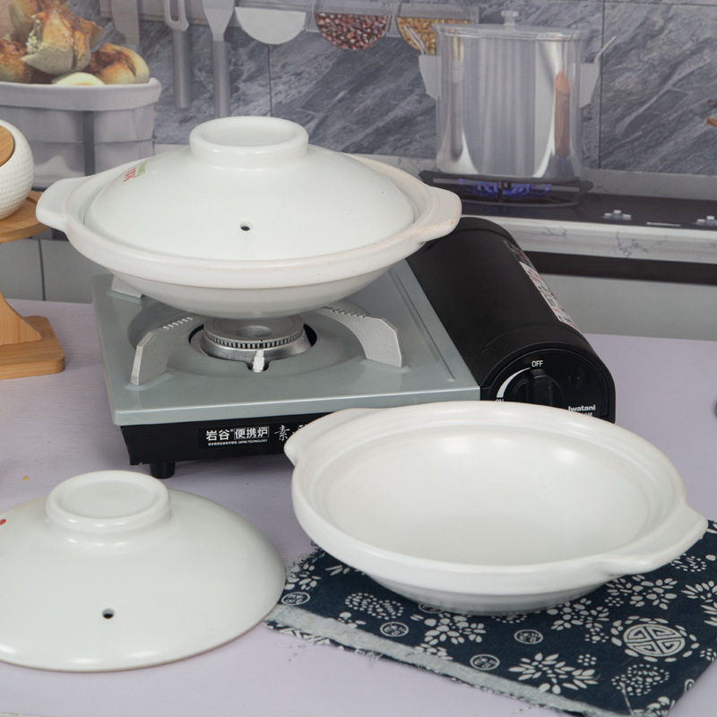 Белая кастрюля для рагу, жаропрочная, для газовых плит, специальная керамическая, коммерческая, маленькая