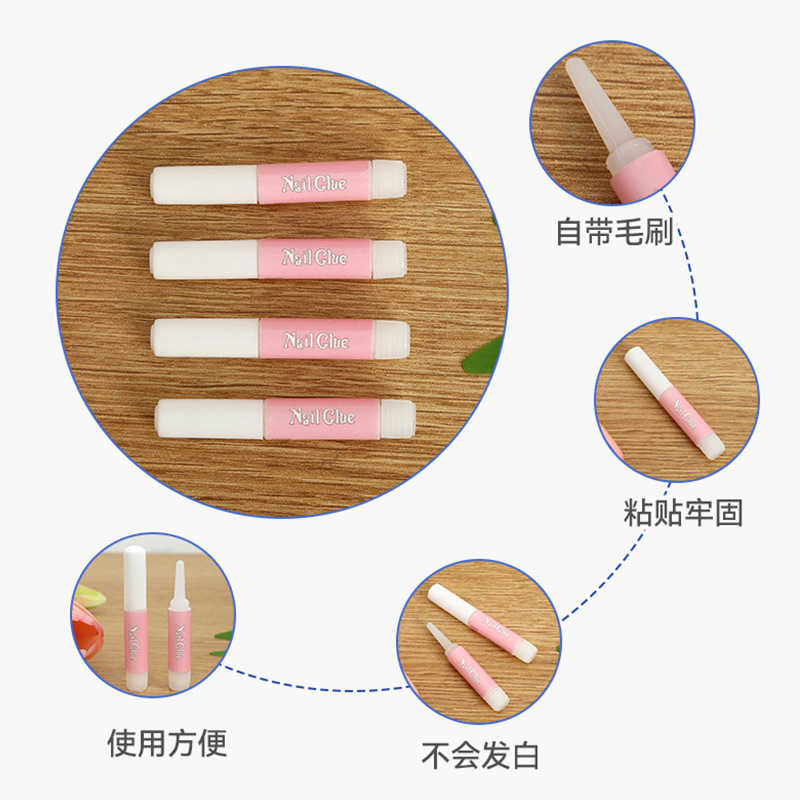 Bottled nail glue with brush head nail glue nail glue special glue wearing nail suit nail glue wholesale