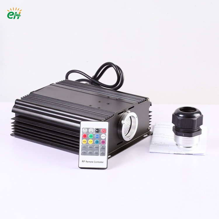 Flashing Colorful Rgb Single Color 45W Aluminum Shell High Power Remote Control Luminous Machine Fiber Optic Light Source Factory Wholesale