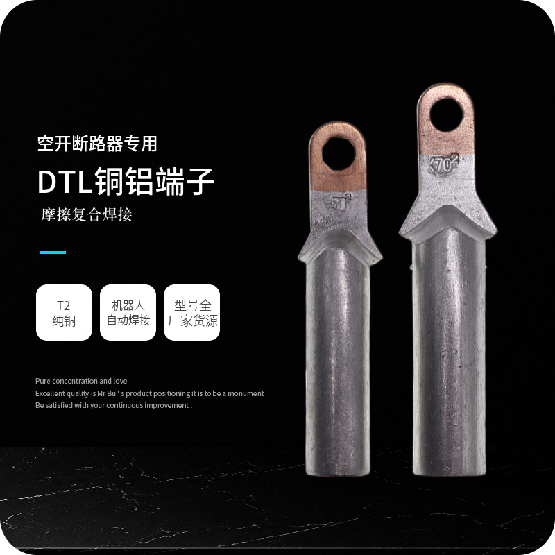 DTL small head terminal empty 50/70/90/185 narrow side molded case circuit breaker copper aluminum wire nose