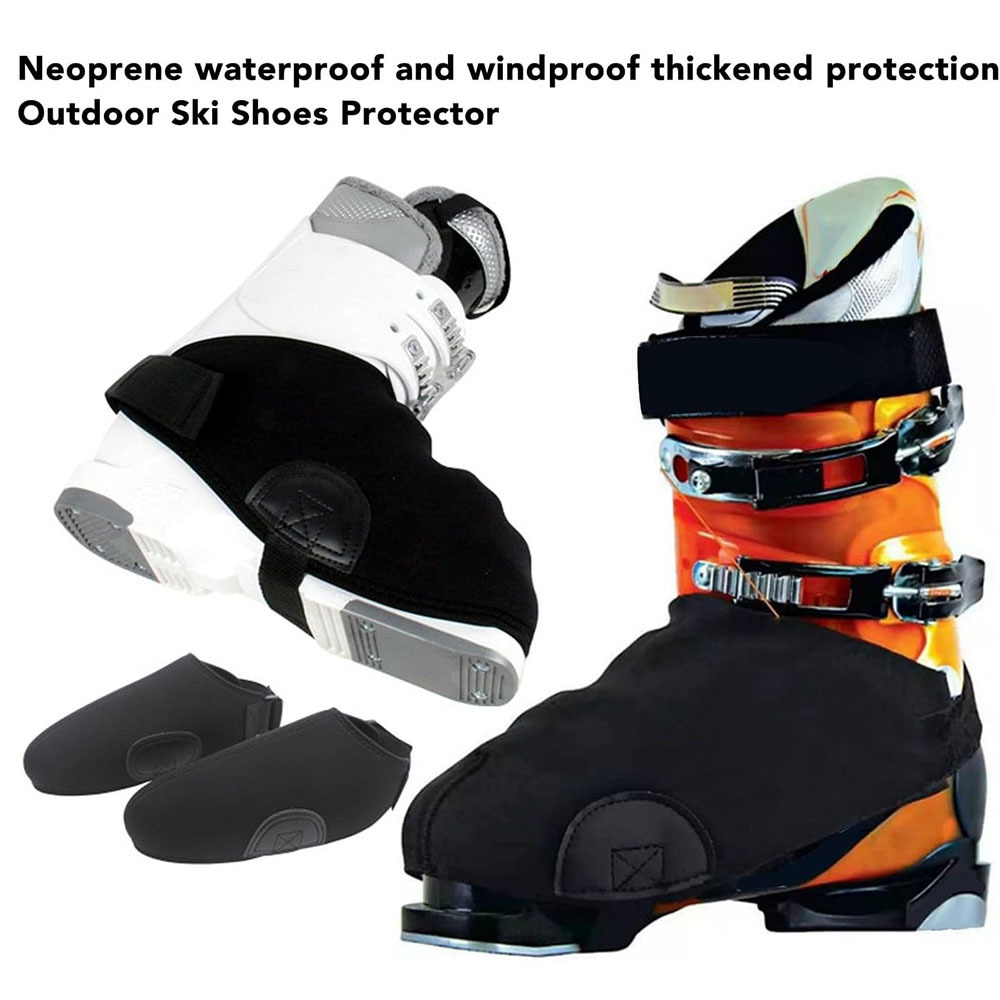 Outdoor ski shoe cover windproof antifreeze warm double board shoes protective cover snow boots warm non-slip foot cover 1 pair