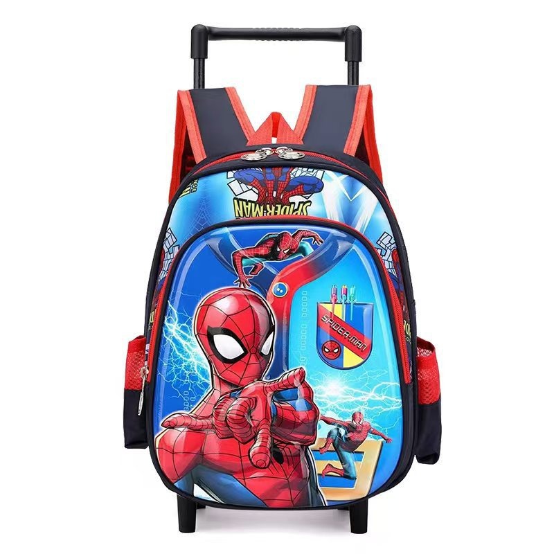 Cross-border New Children's Trolley Schoolbag 12-inch 3D Shell Pupil Backpack Kulomi Cartoon Kindergarten Schoolbag