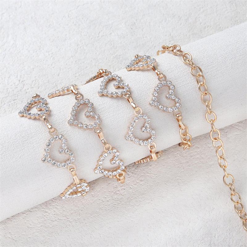 European and American Cross-Border New Style Diamond-Encrusted Love Splicing Waist Chain Women's Summer Versatile Personality Dress Jeans