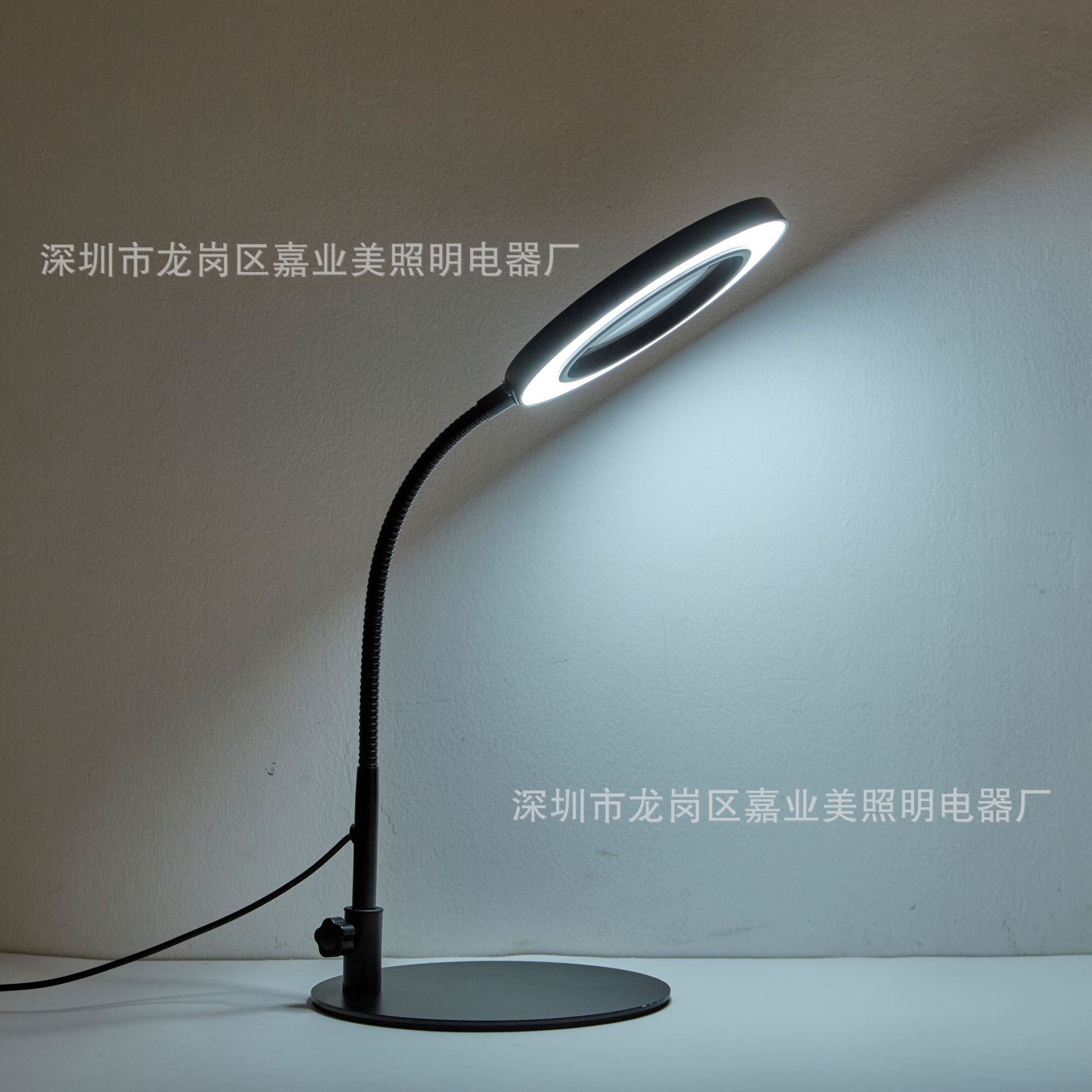 New Magnifying Glass Table Lamp Led Eye Protection Reading Nail Art Pattern Embroidery Lamp Desktop Adjustable Creek Hose Clip Lamp
