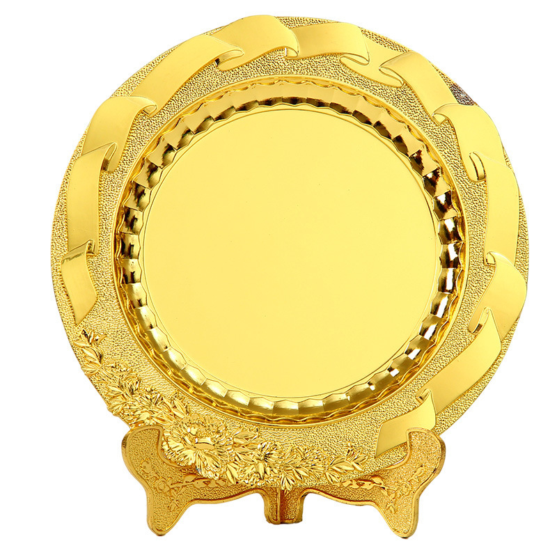 Embossed commemorative plate customized creative metal ornaments school peripheral gifts three-dimensional prize plate commemorative plate in stock wholesale