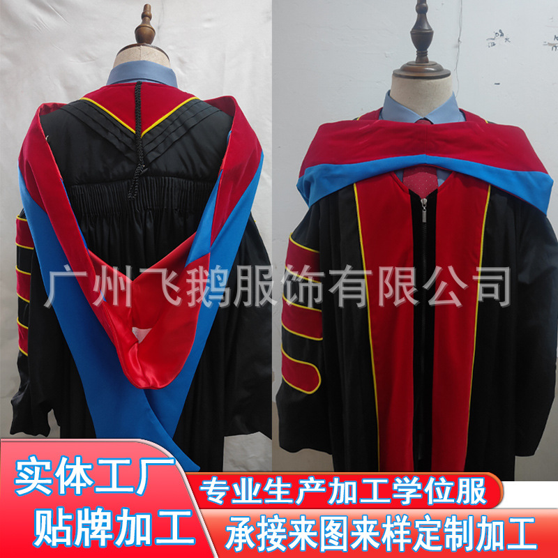 Doctoral Gown, Bachelor's Gown, Master's Gown, Supervisor's Gown, Principal's Gown, University Graduation Gown Customization, Custom Processing