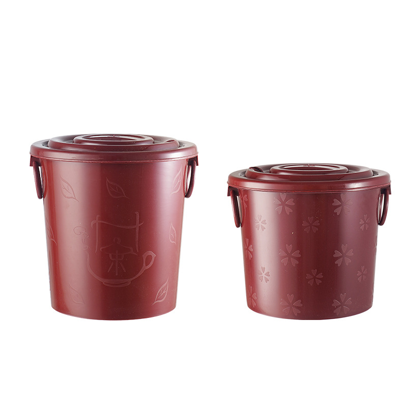 Tea Bucket Plastic Lidded Tea Residue Bucket Household Tea Filter Residue Separation Trash Can Tea Set Accessories Waste Water Bucket