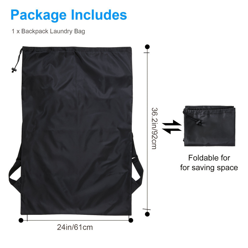 2026 New Cross-Border Dropshipping 1 Large Backpack Laundry Bag Washable Heavy-Duty Laundry Bag