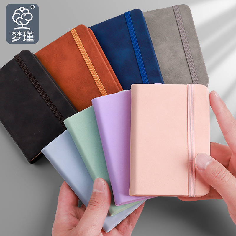 Мини-тетрадь A7, портативный блокнот с карманом, кожаная водоотталкивающая обложка B5