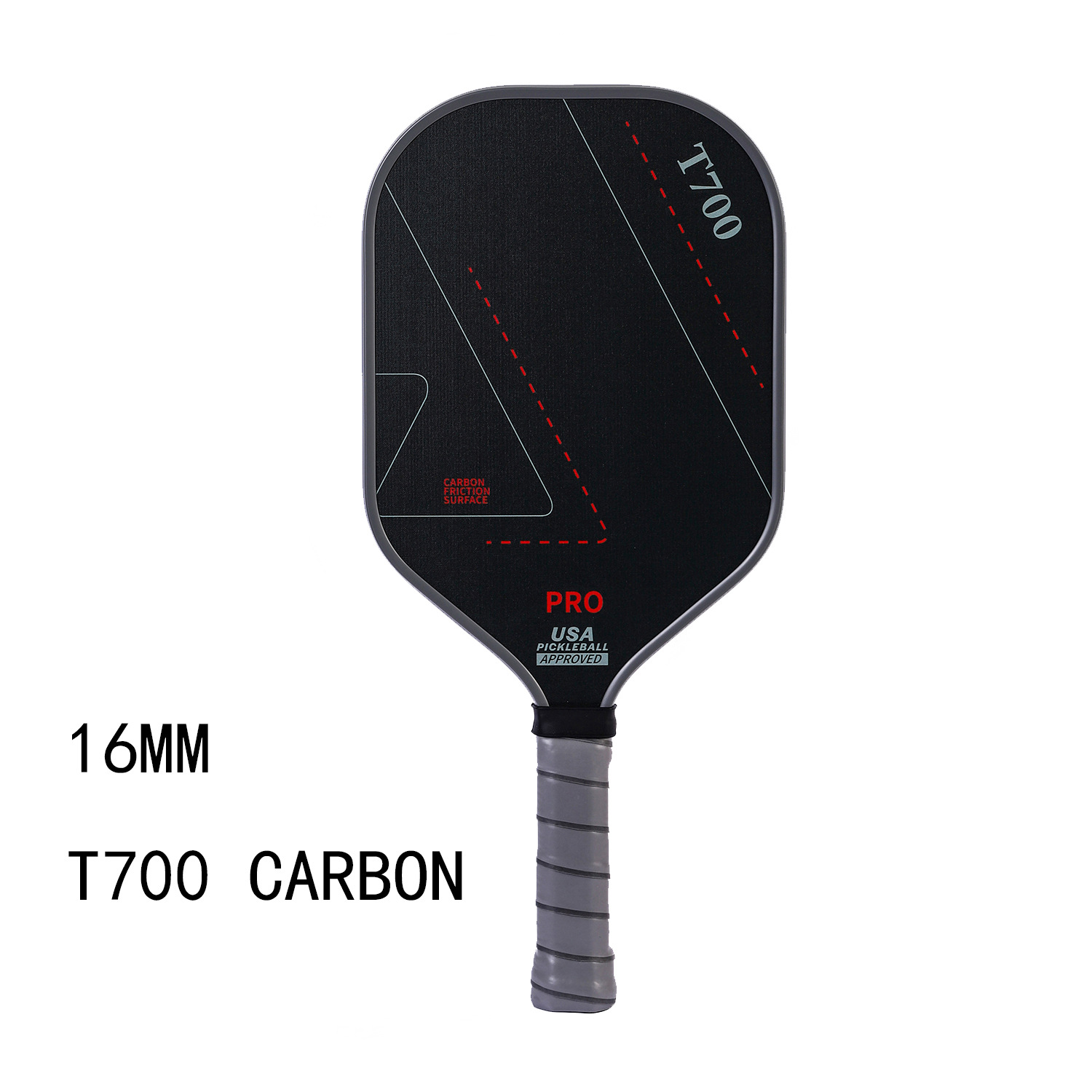 T700 Cloth Pattern Frosted Carbon Fiber Pickleball Racket Integrated Racket Big Brand Same Style 16 Thick Professional Competition Spot