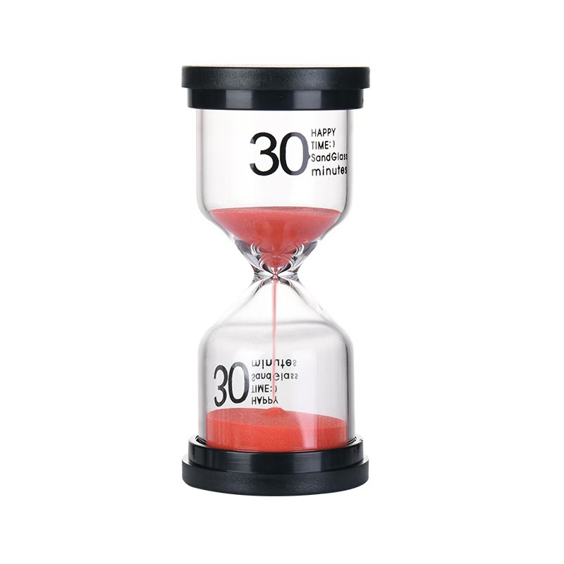 In-Stock Exquisite Black Lid Creative Ornament High-End Hourglass Modern Light Luxury Student Gift Hourglass Timer