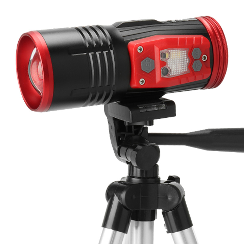 2023 new LED high power four light source Night Fishing light USB charging induction red blue light strong light fishing light