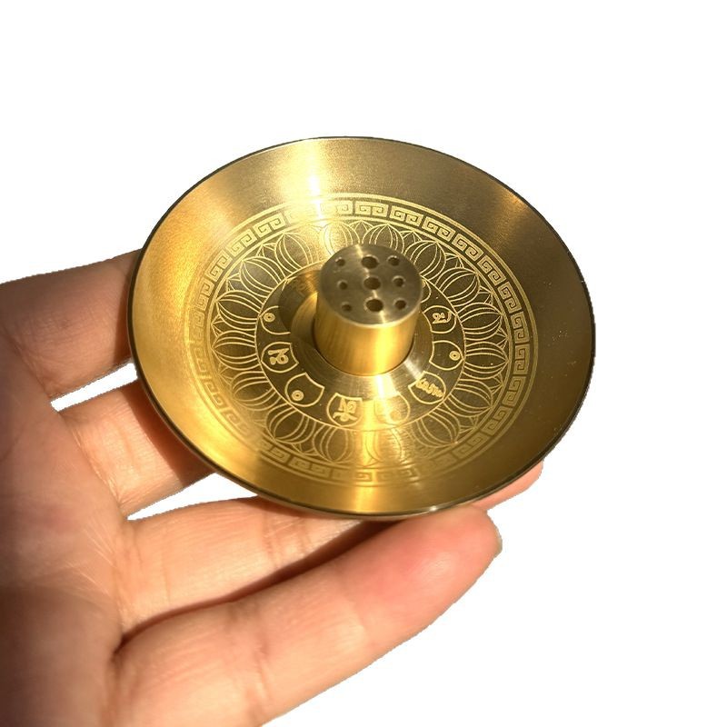 Brass Incense Disc Wire Incense Incense Incense Holders Nine-hole Incense Holders Base Brass Incense Wax Disc for Home Temple
