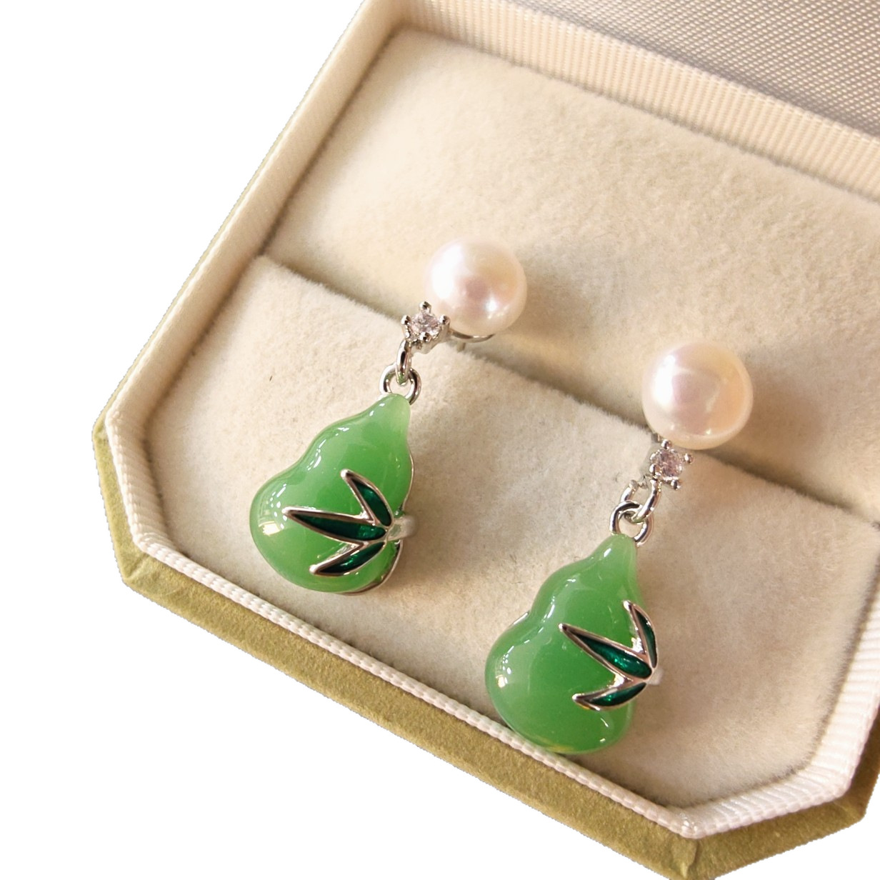 2025 New Style Fulu Natural Freshwater Pearl Gourd Earrings, Pendant, Ring, New Chinese Style, Suitable for Cheongsam and Hanfu