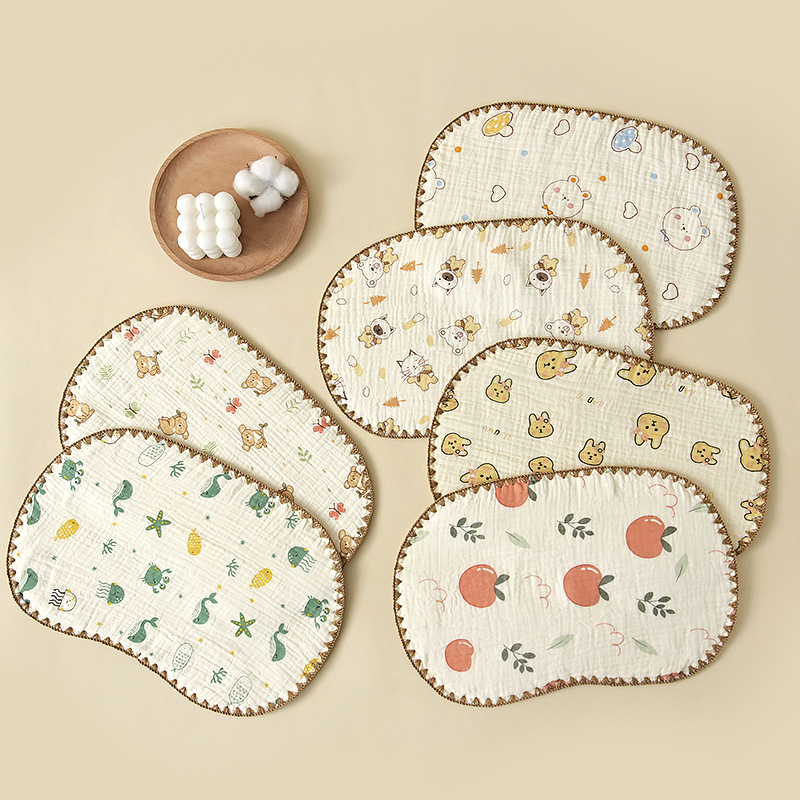 10-layer gauze cloud sheet pillow newborn cloud sheet pillow shaped pillow baby flat pillow baby baby sweat-absorbent breathable pillow towel