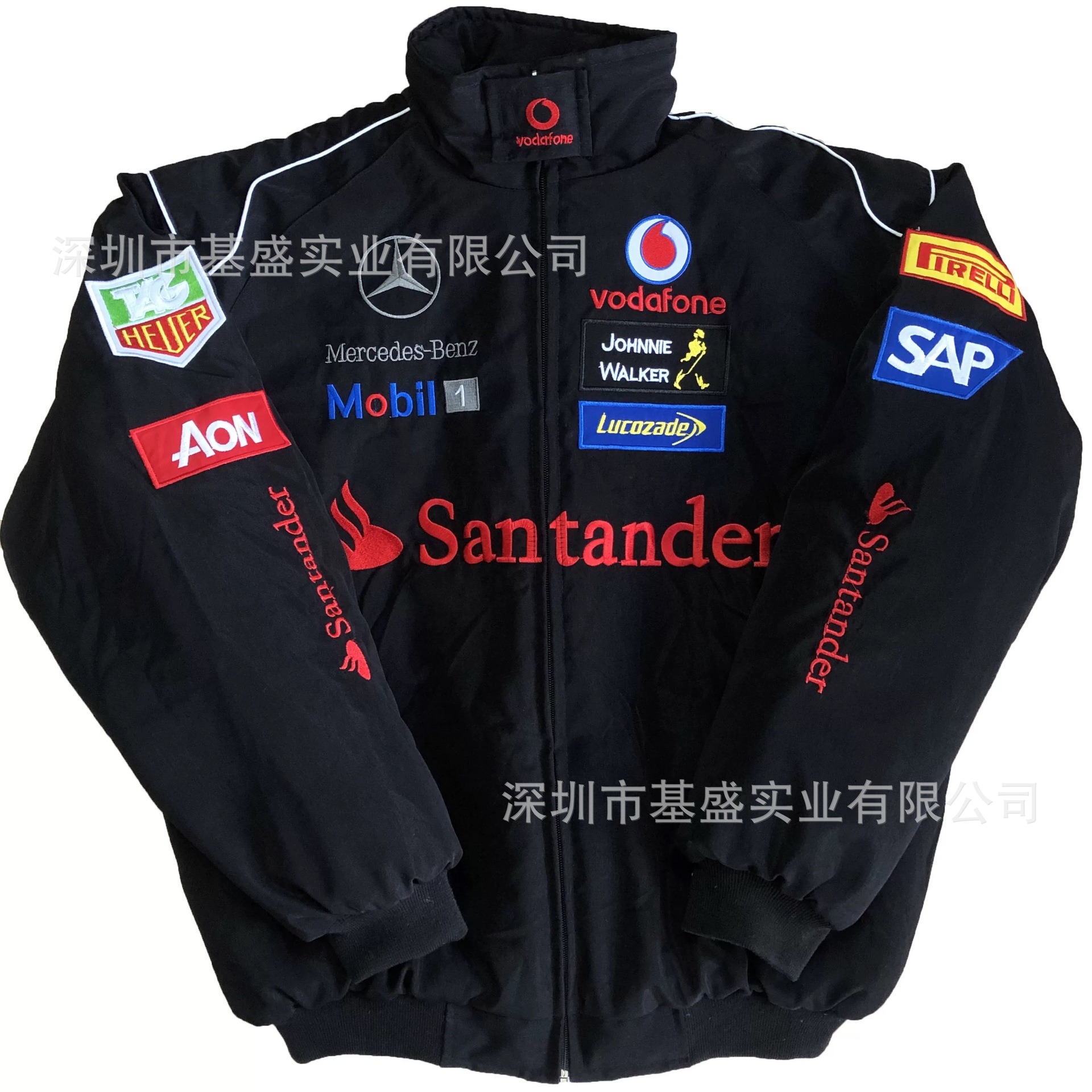 F1 Racing Suit Trendy Instagram Style European and American Style Full Embroidery Racing Suit Casual Long Sleeve Cotton-padded Coat in stock Full Embroidery