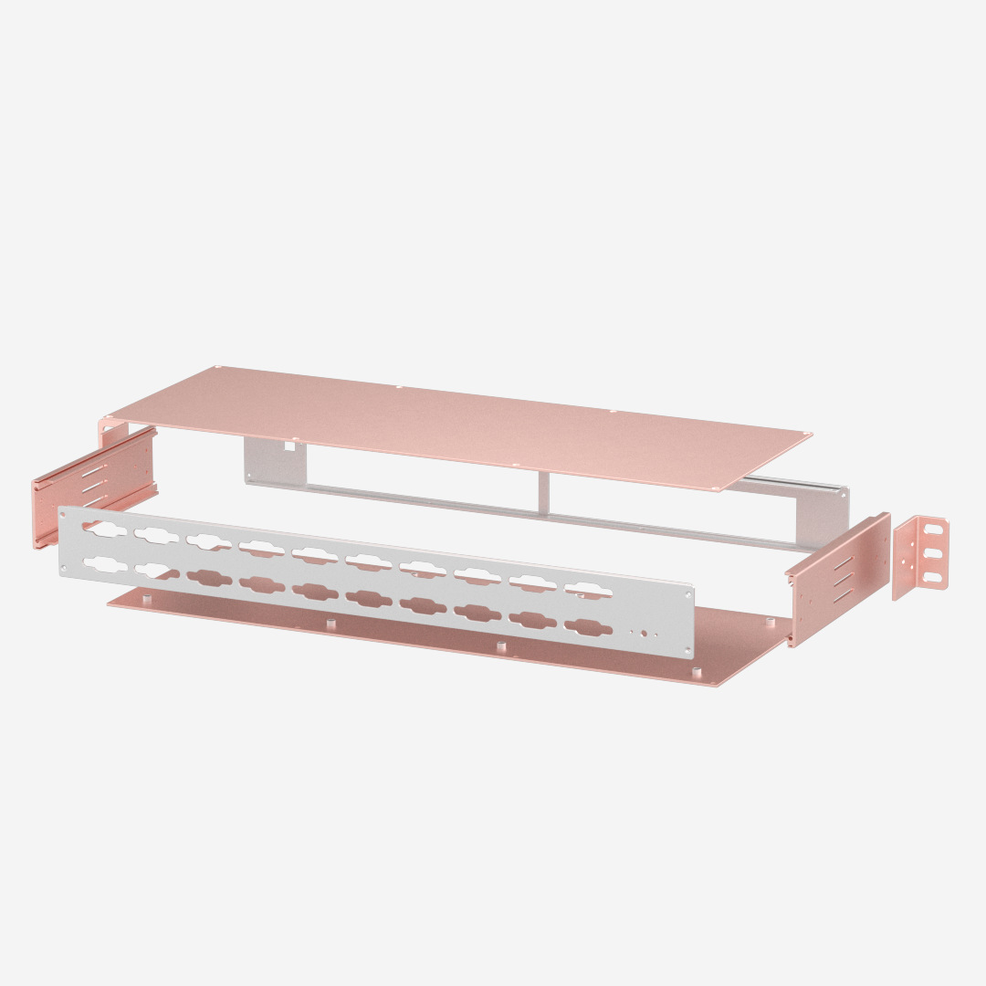 Aluminum Alloy Shell Profile Oxidation Cnc Machine Plus Laser Cutting 1U Distributor Chassis Customization