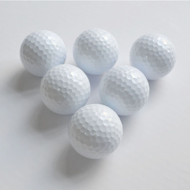 New golf brand new double-layer golf white ball two-layer practice ball color gift ball printable logo