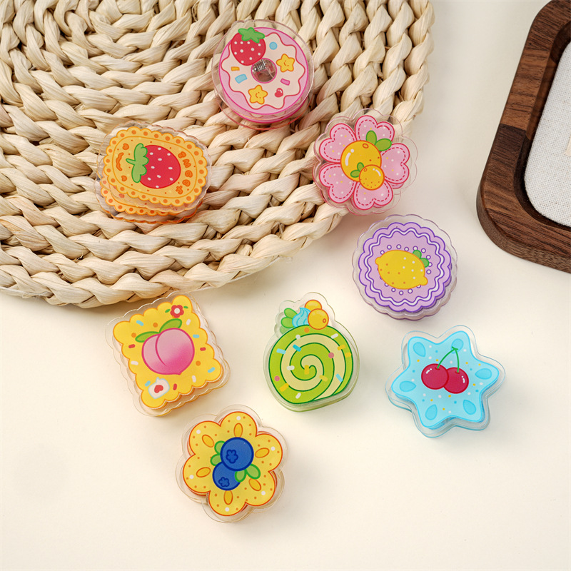 Cartoon Acrylic Double-Sided Pp Clip Customized Student Book Clip Multi-Functional Snack Clip Cute Note Clip Storage Clip