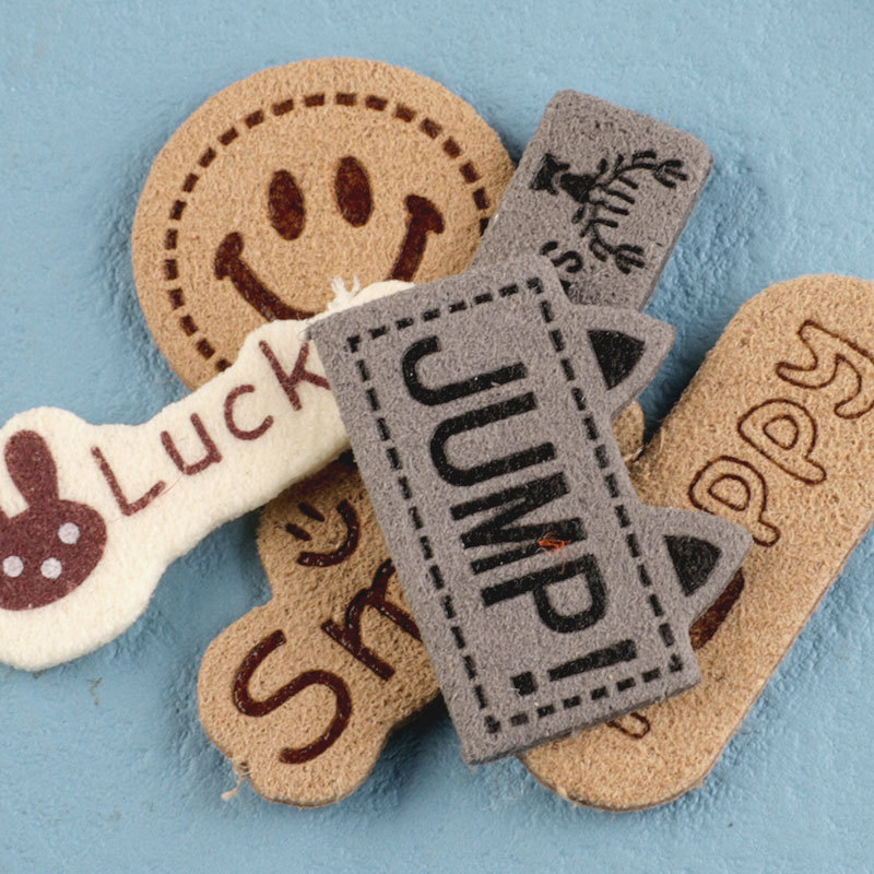 New Printed Trademark English Leather Label Embroidered Label DIY Shoes and Socks Patch Cloth Patch Clothing Luggage Embroidered Cloth Patch